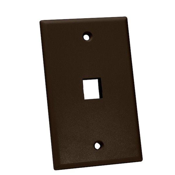 Quest Technology International Keystone Wall Plate, Single-Gang - 1 Port, Brown NFP-1013 - main